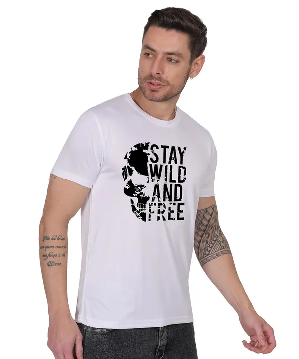 White_Cotton_Printed_Crew_Neck_Half_Sleeve_T-Shirt_For_Men