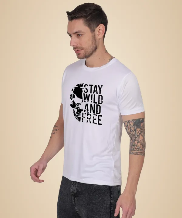 White_Cotton_Printed_Crew_Neck_Half_Sleeve_T-Shirt_For_Men