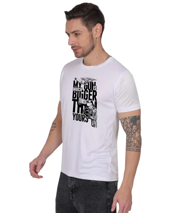 White_Cotton_Printed_Crew_Neck_Half_Sleeve_T-Shirt_For_Men