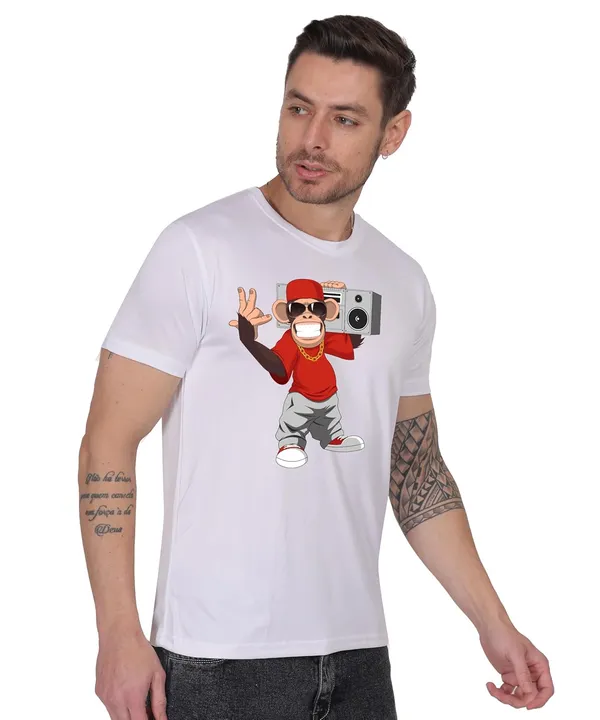 White_Cotton_Printed_Crew_Neck_Half_Sleeve_T-Shirt_For_Men