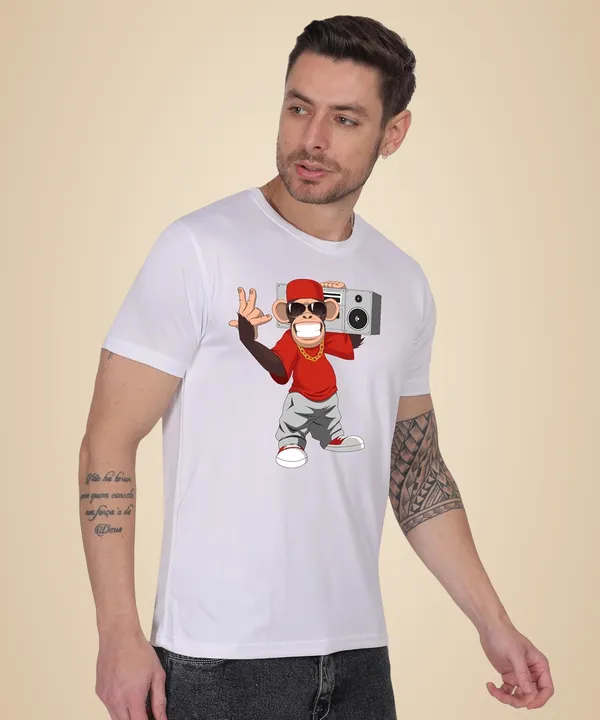 White_Cotton_Printed_Crew_Neck_Half_Sleeve_T-Shirt_For_Men