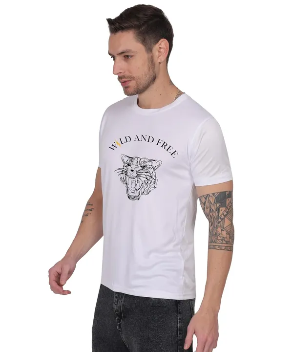 White_Cotton_Printed_Crew_Neck_Half_Sleeve_T-Shirt_For_Men