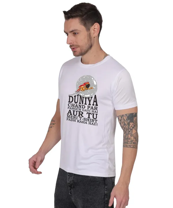 White_Cotton_Printed_Crew_Neck_Half_Sleeve_T-Shirt_For_Men