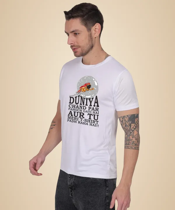 White_Cotton_Printed_Crew_Neck_Half_Sleeve_T-Shirt_For_Men