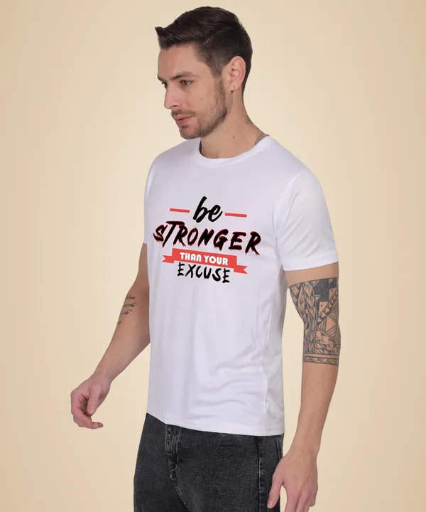 White_Cotton_Printed_Crew_Neck_Half_Sleeve_T-Shirt_For_Men