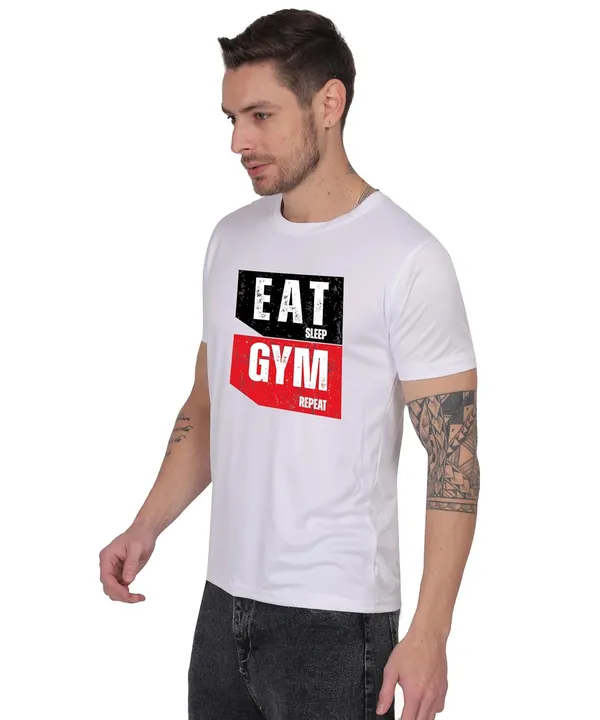 White_Cotton_Printed_Crew_Neck_Half_Sleeve_T-Shirt_For_Men