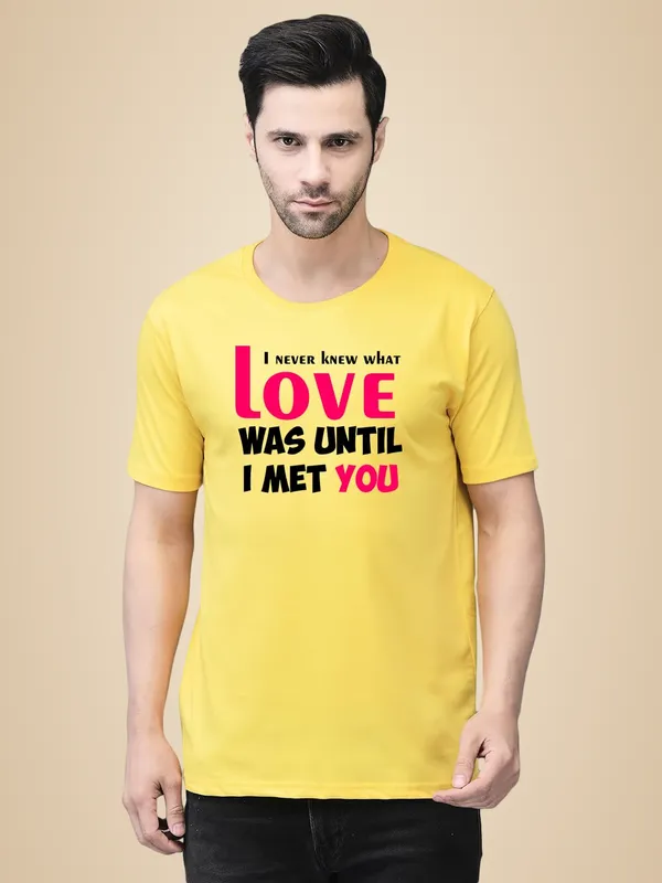 Yellow_Cotton_Printed_Crew_Neck_Half_Sleeve_T-Shirt_For_Men
