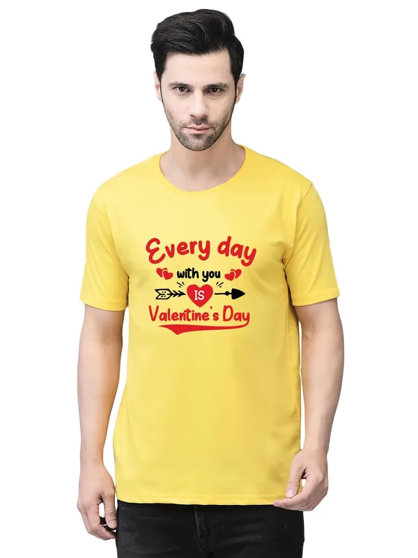 Yellow_Cotton_Printed_Crew_Neck_Half_Sleeve_T-Shirt_For_Men