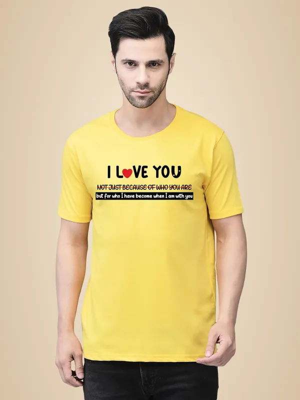 Yellow_Cotton_Printed_Crew_Neck_Half_Sleeve_T-Shirt_For_Men