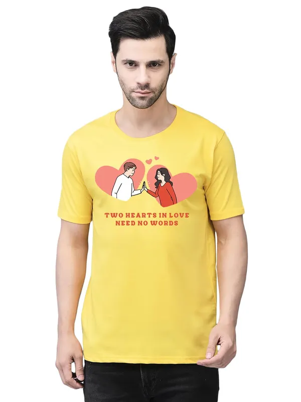 Yellow_Cotton_Printed_Crew_Neck_Half_Sleeve_T-Shirt_For_Men