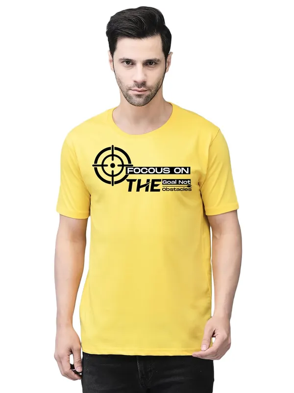 Yellow_Cotton_Printed_Crew_Neck_Half_Sleeve_T-Shirt_For_Men
