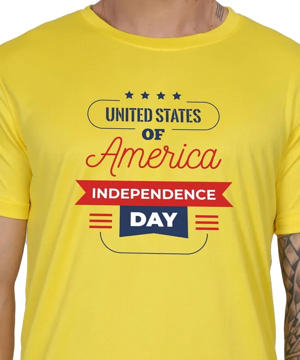 Yellow_Cotton_Printed_Crew_Neck_Half_Sleeve_T-Shirt_For_Men