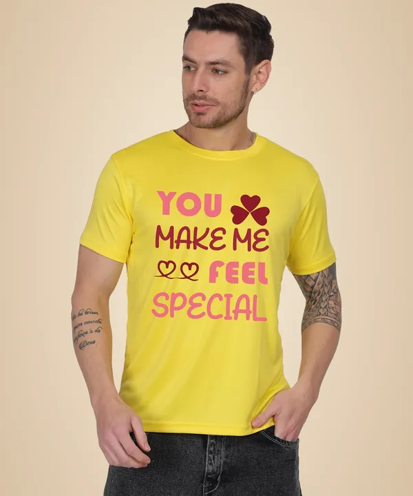 Yellow_Cotton_Printed_Crew_Neck_Half_Sleeve_T-Shirt_For_Men