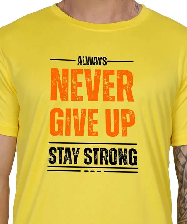 Yellow_Cotton_Printed_Crew_Neck_Half_Sleeve_T-Shirt_For_Men