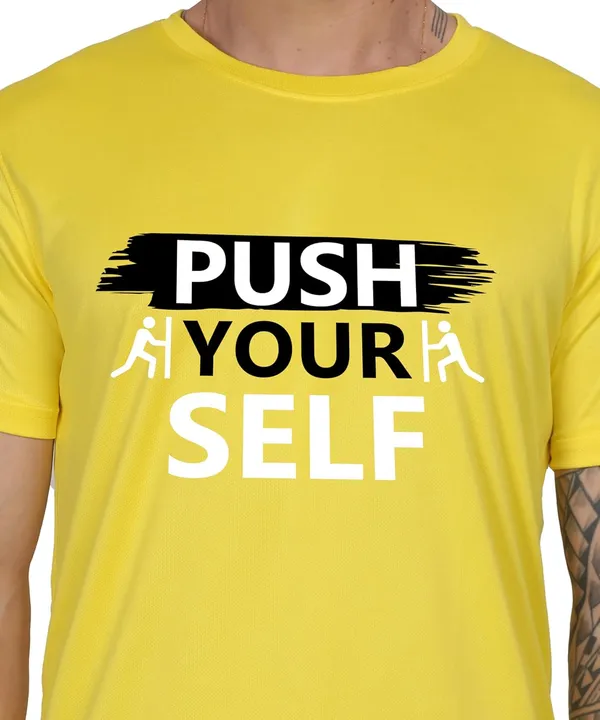 Yellow_Cotton_Printed_Crew_Neck_Half_Sleeve_T-Shirt_For_Men