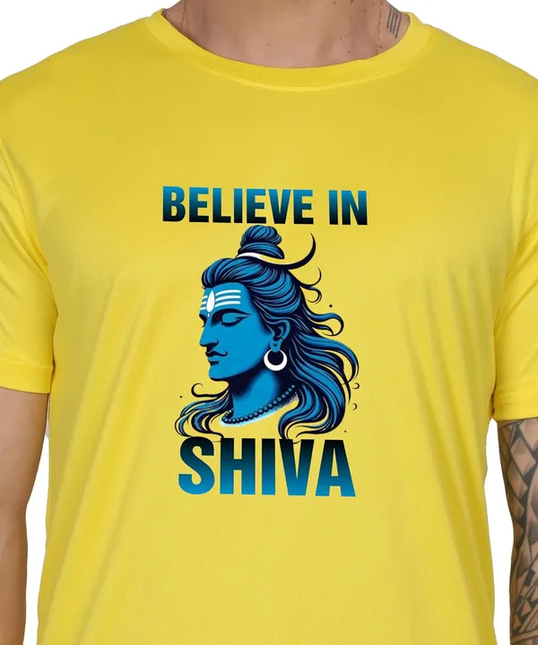 Yellow_Cotton_Printed_Crew_Neck_Half_Sleeve_T-Shirt_For_Men