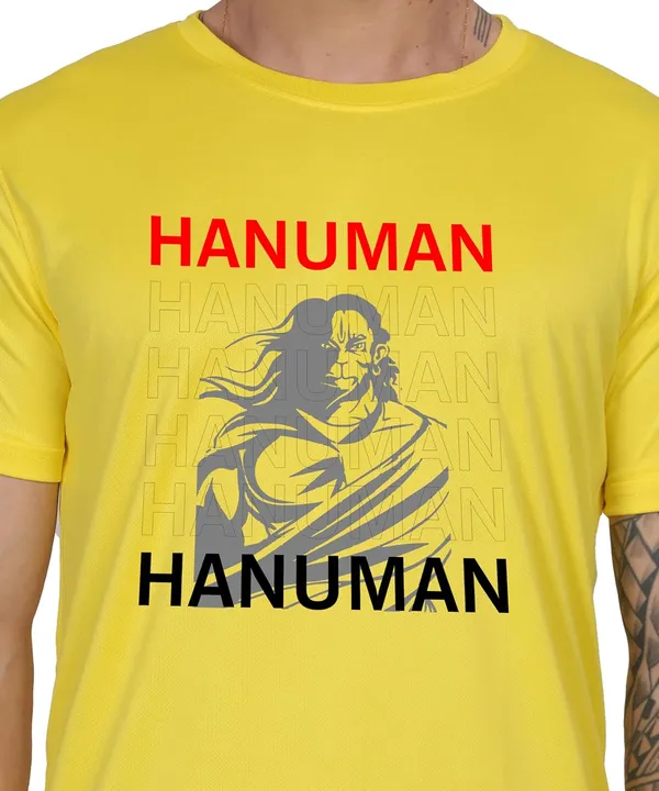 Yellow_Cotton_Printed_Crew_Neck_Half_Sleeve_T-Shirt_For_Men