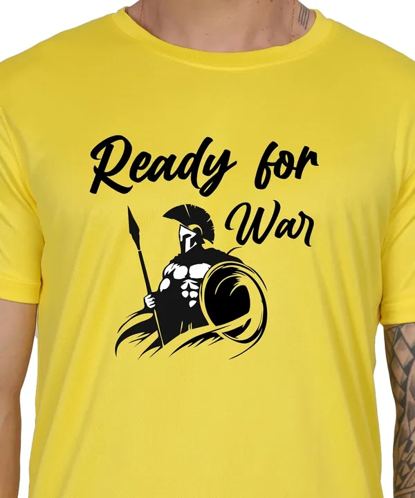 Yellow_Cotton_Printed_Crew_Neck_Half_Sleeve_T-Shirt_For_Men