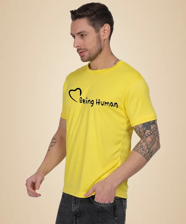 Yellow_Cotton_Printed_Crew_Neck_Half_Sleeve_T-Shirt_For_Men