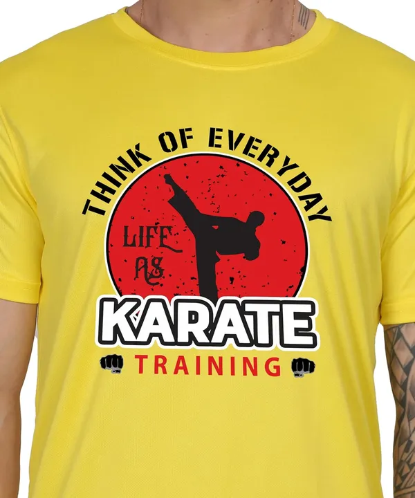 Yellow_Cotton_Printed_Crew_Neck_Half_Sleeve_T-Shirt_For_Men