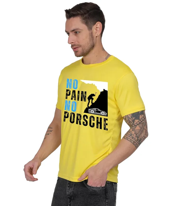 Yellow_Cotton_Printed_Crew_Neck_Half_Sleeve_T-Shirt_For_Men