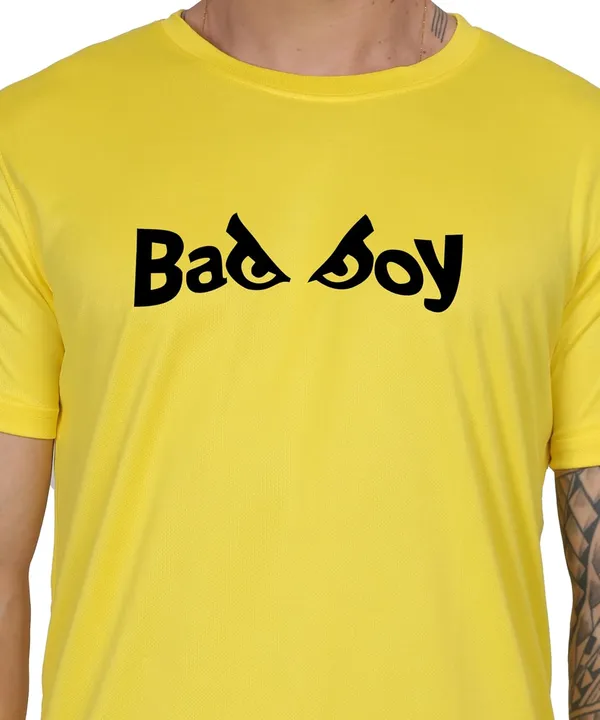 Yellow_Cotton_Printed_Crew_Neck_Half_Sleeve_T-Shirt_For_Men