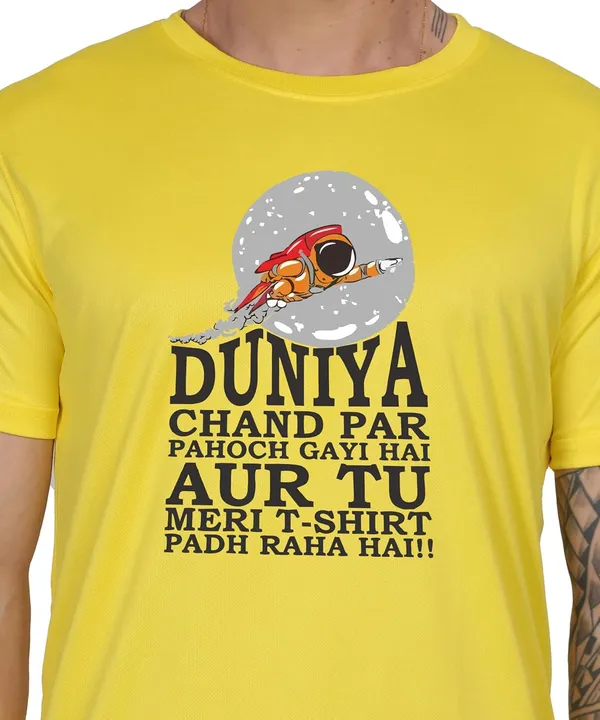 Yellow_Cotton_Printed_Crew_Neck_Half_Sleeve_T-Shirt_For_Men