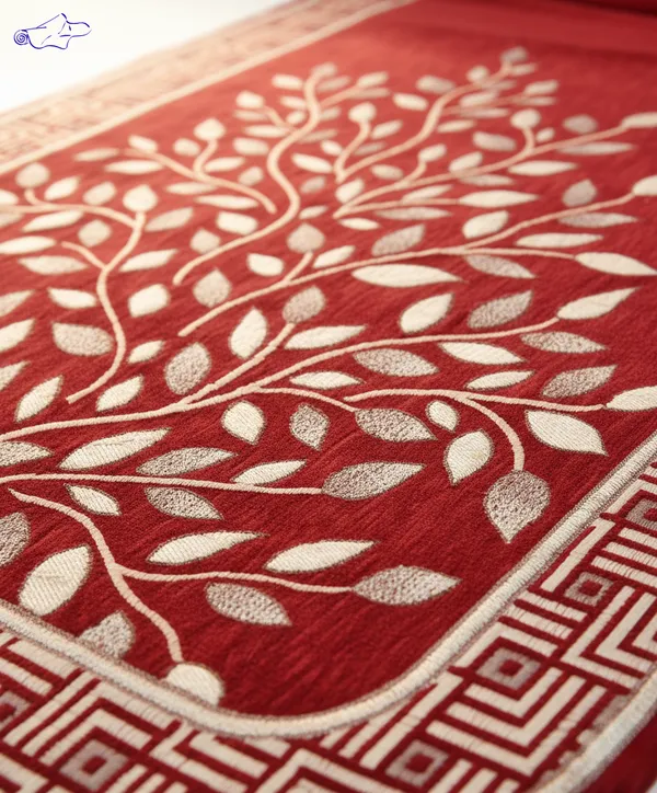 Maroon_Floral_Pattern_Velvet_Slip_Sofa_Cover_(5_Seater)_(Pack_Of_6)