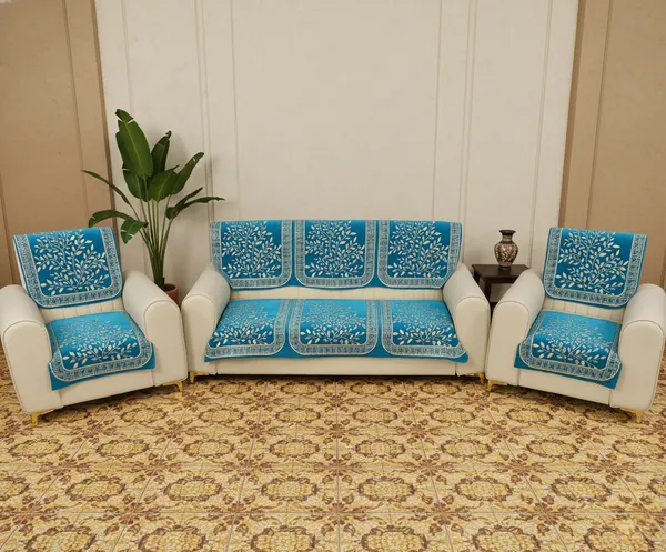 Blue_Floral_Pattern_Velvet_Slip_Sofa_Cover_(5_Seater)_(Pack_Of_6)