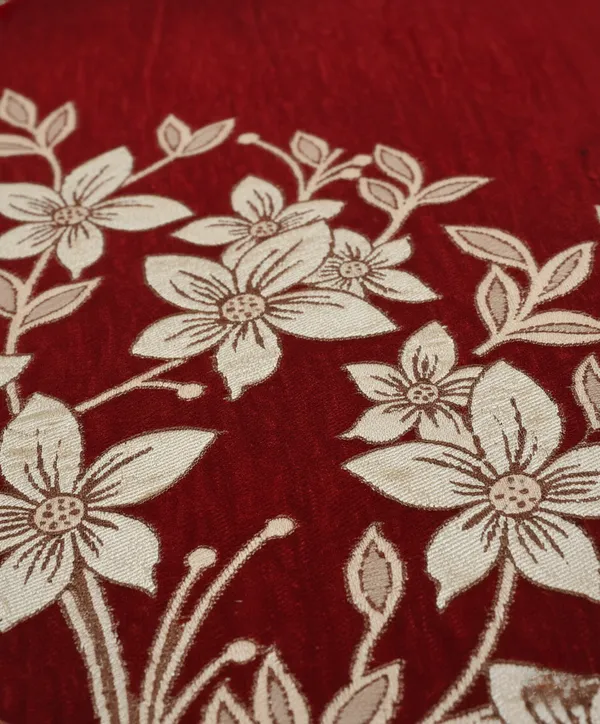 Maroon_Floral_Pattern_Velvet_Slip_Sofa_Cover_(5_Seater)_(Pack_Of_6)