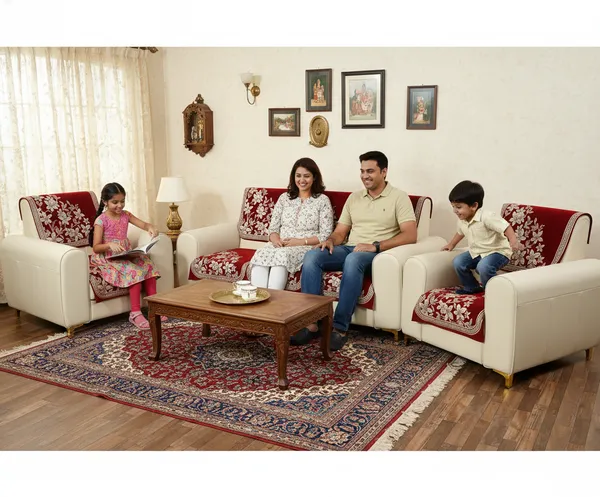 Maroon_Floral_Pattern_Velvet_Slip_Sofa_Cover_(5_Seater)_(Pack_Of_6)