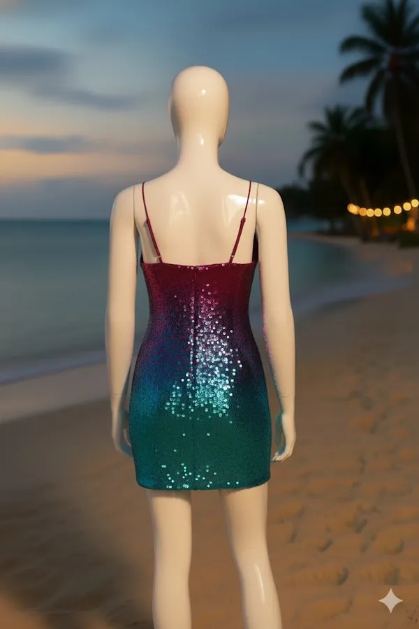 Pink-To-Teal_Gradient._Sequin_Party_Wear_Dress_For_Women