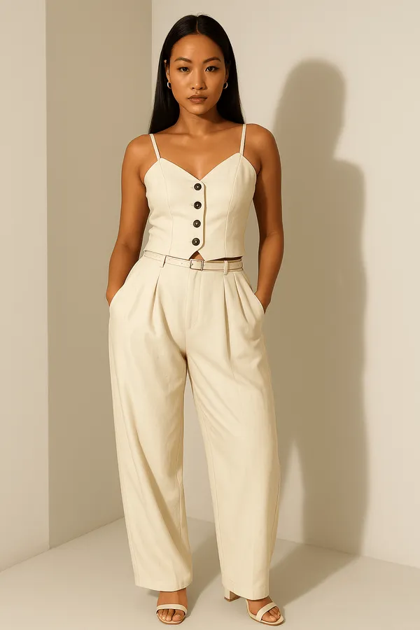 White_Acrylic_Party_Wear_Co-Ord_Set_For_Women