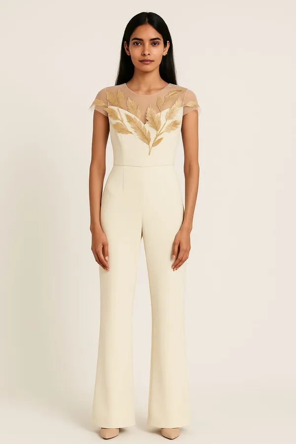 White_Crepe_Party_Wear_Women_Western_For_Women