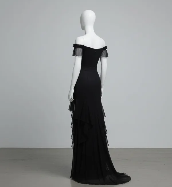 Midnight_Black_Lycra_Party_Wear_Gown_For_Women