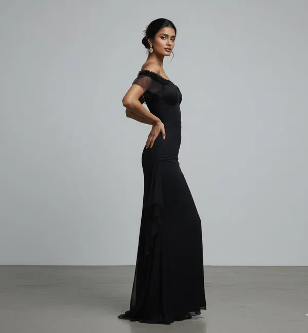 Midnight_Black_Lycra_Party_Wear_Gown_For_Women