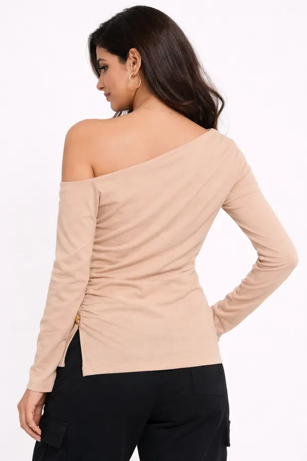 Aura_One-Shoulder_Ruched_Top