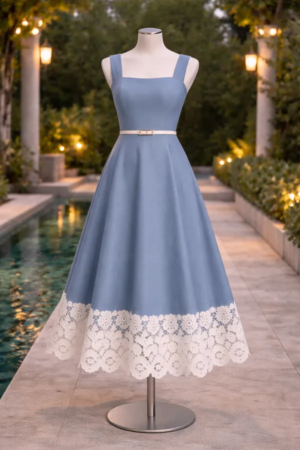 Dusty_Blue_Fit_&_Flare_Lace_Hem_Midi_Dress