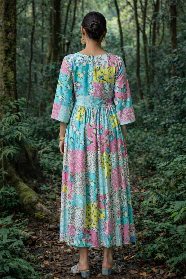 Sufiza_Full_Length_Western_Dress_printed_Viscose_Cotton_Fabric
