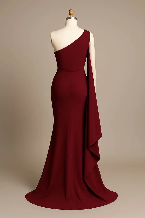 Wine_Red_Crepe_Party_Wear_Gown_For_Women