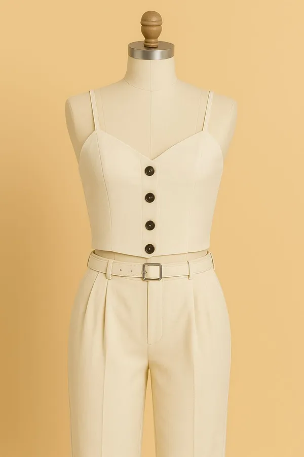White_Acrylic_Party_Wear_Co-Ord_Set_For_Women