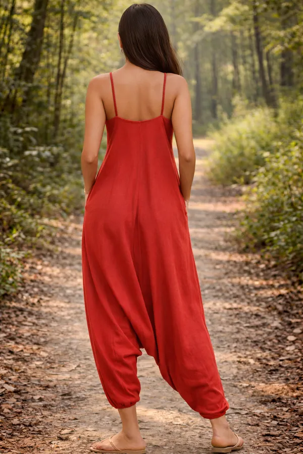 Terracotta_Red_Rayon_Party_Wear_Dress_For_Women