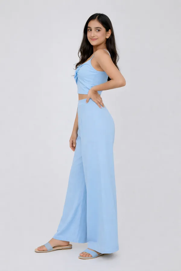 Blue_Georgette_Party_Wear_Co-Ord_For_Women