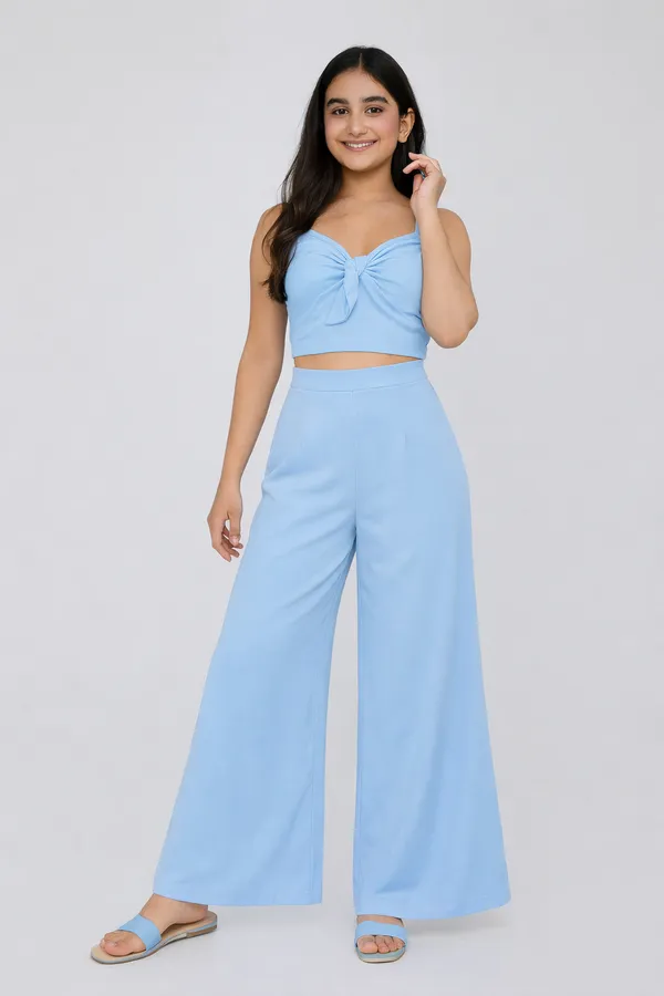 Blue_Georgette_Party_Wear_Co-Ord_For_Women
