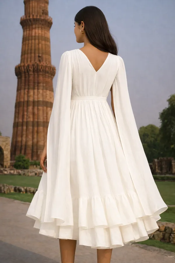 Soft_Pastel_White_Cotton_Party_Wear_Dress_For_Women