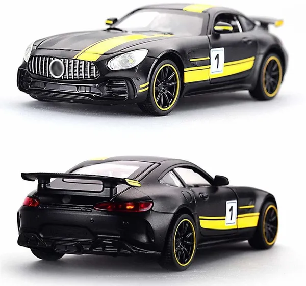 Mercedes-Benz_AMG_GT_R_Yellow_Black_1/24_Scale__Toy_Sound_Light_For_Kids