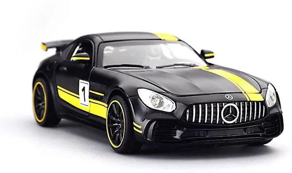 Mercedes-Benz_AMG_GT_R_Yellow_Black_1/24_Scale__Toy_Sound_Light_For_Kids