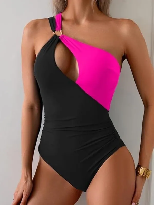 Black_&_Pink_Nylon_Premium_&_Elegant_Swimsuit_For_Women