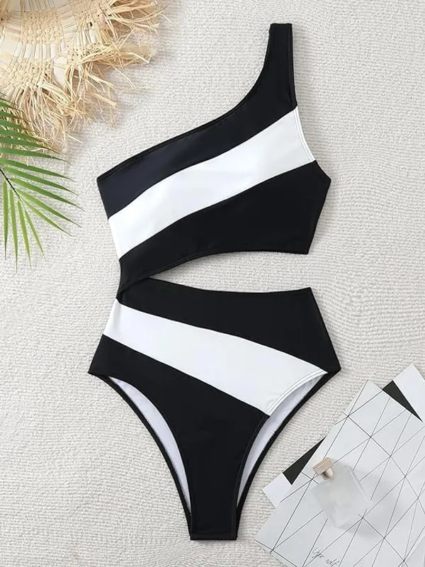 Black_&_White_Nylon_Premium_&_Elegant_Swimsuit_For_Women