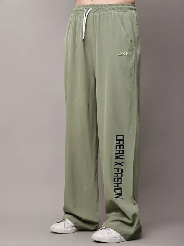 Olive_NS_Lycra_Line_Track_Pant_For_Women